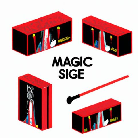 Magic Tricks Profesyonel Sahne Performansı İllüzyonu için Çubuk Kutusu Görünen Sahne sihirli oyuncak seti