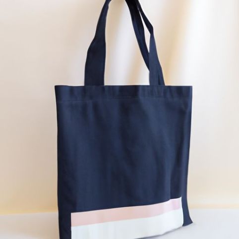 simple shopping bag with pocket shoulder bag female thick canvas bag Cotton handbag custom printed with LOGO
