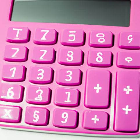 Calculadora digital solar de escritorio de plástico de 14 dígitos para la escuela, oficina, negocios, calculadora científica rosa personalizada