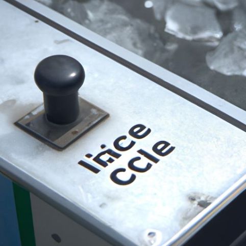 Máquina de hacer hielo con botón, cantidad de potencia, trabajo al aire libre, comercial, baja energía, 30-40Kg/día, empuje de acero inoxidable