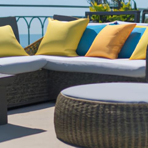 Outdoor-Lounge-Set im Freien, hochwertige Gartenmöbel, Terrassen-Lounge-Set mit Kissen, Großhandel mit modernen Möbeln