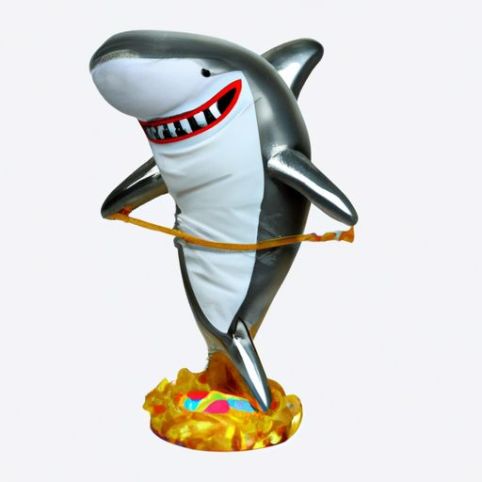 मानव शरारत खिलौना टीपीआर पशु कस्टम पदक खेल शरारत खिलौना बच्चों के लिए नरम गोंद शरारत खिलौना 54 सेमी बड़े आकार का शार्क खाना