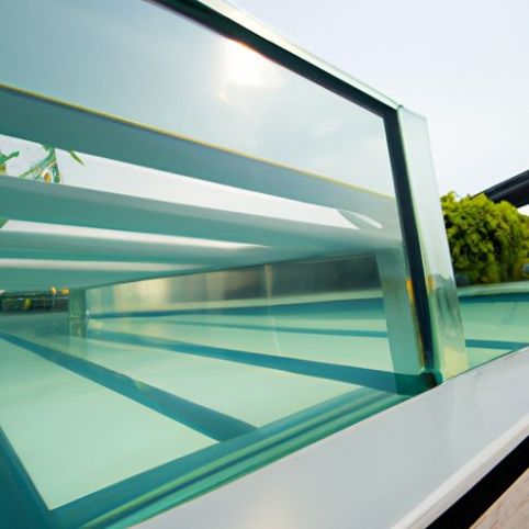 Bovengronds zwembad met ultrametalen frame, groot, ingegraven panelen, blad, eindeloos glas, buiten helder acryl zwembad, Aupool dikke raammuur