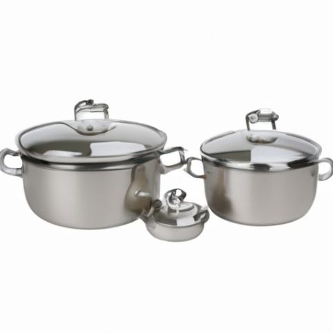 Pot Three Layers Structure cookware sets kitchen No Coating Stainless Steel 304 Large Size Cooking Pot With Double Ears Mini size and Big size Soup