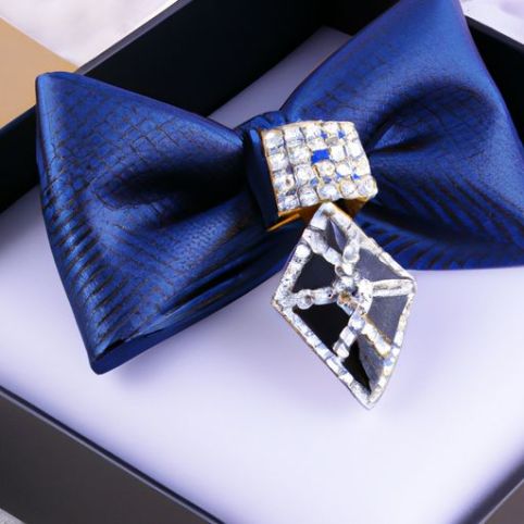 encrusted silver gold men's metal with gift box tie clip for shirt accessories New business fashion 6cm diamond
