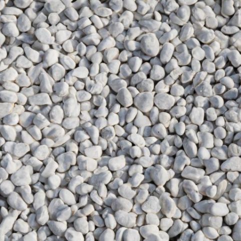 원예 자갈 자연 둥근 모양의 정원 및 조경용 흰색 석영 자갈 돌