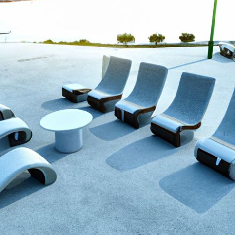 Siège de parc intelligent LED ensemble de meubles d'extérieur photovoltaïques chaise de patio siège photovoltaïque avec bon prix d'usine charge solaire sans fil personnalisée