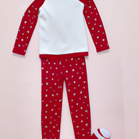 Conjunto de ropa de pijamas Conjuntos de ropa para niños Conjunto de ropa para niños Ropa de dormir para bebés Conjunto de pijamas para dormir de manga larga 2401 Niños Navidad Niñas pequeñas