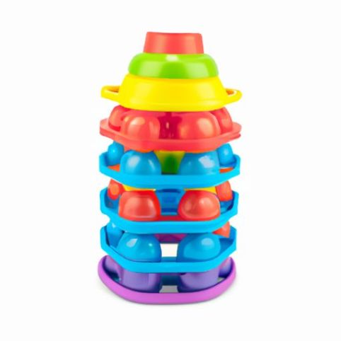 बच्चों के लिए स्टैकिंग खिलौने, नेस्टिंग गतिविधि क्यूब कप आकार सॉर्टर हाथ-आंख समन्वय विकसित शैक्षिक स्टैकिंग ब्लॉक लर्निंग टॉय बेबी