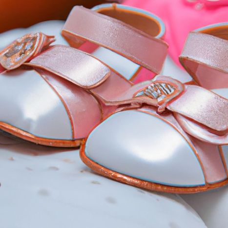 Sapatos Sola Macia Princesa Flats com Sandálias Berço Antiderrapante Bonito Laço de Fita Antiderrapante Sapatos de Berço Infantil Crianças Borboleta Bebê Menina Batismo