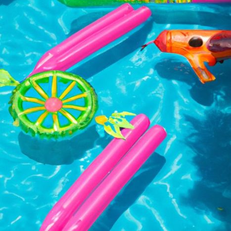 Mainan mengambang alat penyiram pelampung udara Mainan pistol air luar ruangan air tiup
