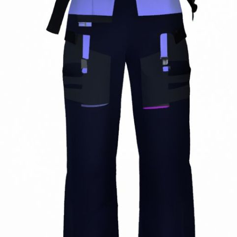 ملابس رياضية للتزلج على الجليد في الهواء الطلق ملونة، مريلة للتزلج على الجليد في الهواء الطلق، مريلة نسائية للتزلج، OEM/ODM، أزرق داكن مخصص