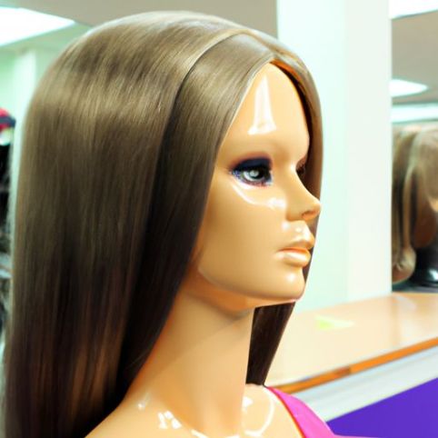 卸売美容師マネキン用ロングヘアートレーニングショルダー付きヘッド