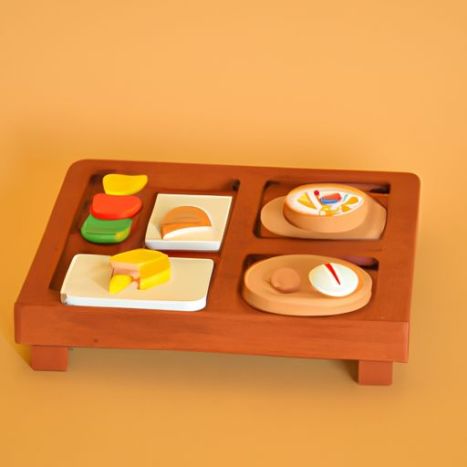 Mainan Edukasi Montessori Belajar Pembuat Mainan Makanan Roti Mainan Dapur Bermain Pura-pura Kayu untuk Anak-anak Hadiah Grosir Anak Dini