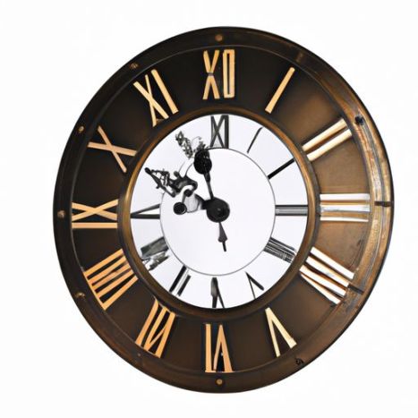 钟表时尚室内装饰挂钟12英寸仿古设计铁艺双面经典挂表