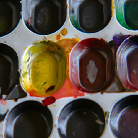 设计绘画调色板水彩塑料易于成人和儿童清洁油漆托盘调色板带拇指孔油水彩画 28 孔