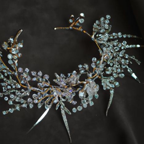 Aksesori Rambut Pernikahan Topi Baja Berlian Imitasi Bersinar Topi Baja Aksesoris Perhiasan Rambut Tiara Mahkota Pengantin Grosir Buatan Tangan Mewah