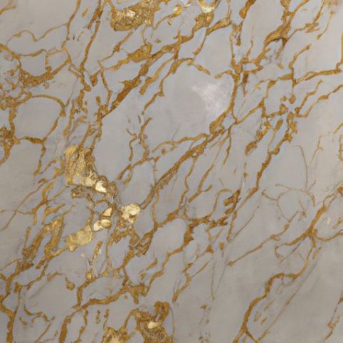Losas y azulejos de Calacatta Gold, piedra de cuarzo moderna para construcción, revestimiento de pared, apariencia de mármol al por mayor