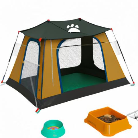 Tente de chenil d'exercice pour petit lit avec auvent animaux avec bol de voyage gratuit parc pour chien pour Golden Setter tente portable pour animaux de compagnie pliable