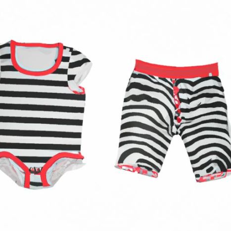 Giyim Giyim Çukur Şerit Çapraz Üst gömlek ve Maç Zebra Baskı Şort Bebek Kız Bebek Çocuk Güneşli Bebek 2 adet/takım Yaz Kız için Set
