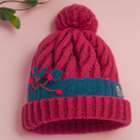 Berretti jacquard stampati con cappello lavorato a maglia con campione gratuito lavorato a maglia natalizio Logo personalizzato all'ingrosso ouruidan Winter acrilico