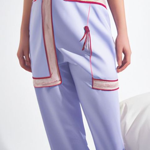 Pajamas Wholesale Custom Women Sleepwear pant set Suit V-Neck Printed Women's Clothing Loungewear OEM Custom Silk Satin