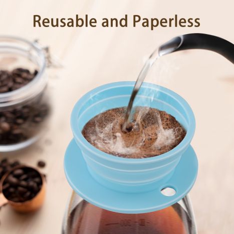 flat coffee dripper China Wholesaler,collapsible pour over coffee dripper camping coffee maker Best Company