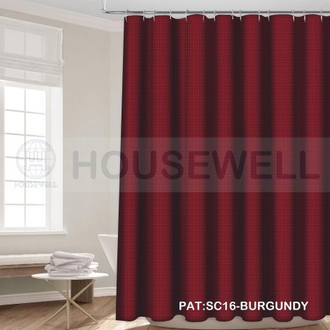 Printed PEVA Shower Room Curtain, Quick Dry, Non-toxic