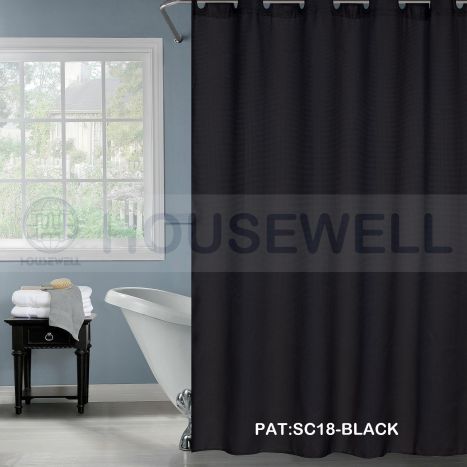 Jacquard 100% Polyester Shower Curtains, Water Repellent, No smell,Mildew Resistant