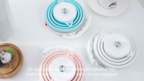 Hervidores eléctricos plegables de silicona con funciones de apagado automático para seguridad en la oficina personalizados, ¿puede llevar un hervidor de viaje en un crucero? Fabricante